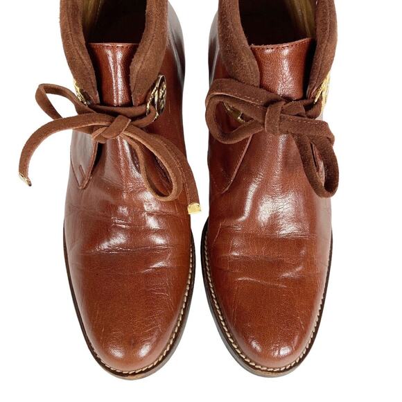 Vintage Botticelli Brown Leather Parlanti Ankle Boots Heel Booties Womens Size 5 - Picture 3 of 11